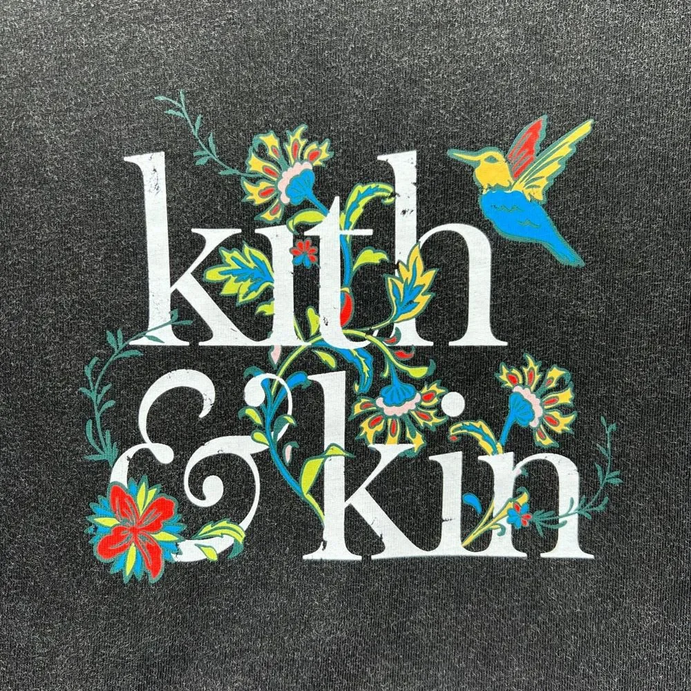 Kith and Kin Jacobean Shirt Mens Medium Black Short Sleeve Vintage Tee *A49 New - Picture 5 of 12